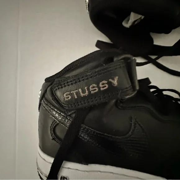 Nike x stussy air Force 1 mid top shoe - Picture 6 of 9